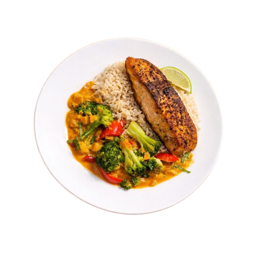 Salmon Coconut Grain Bowl